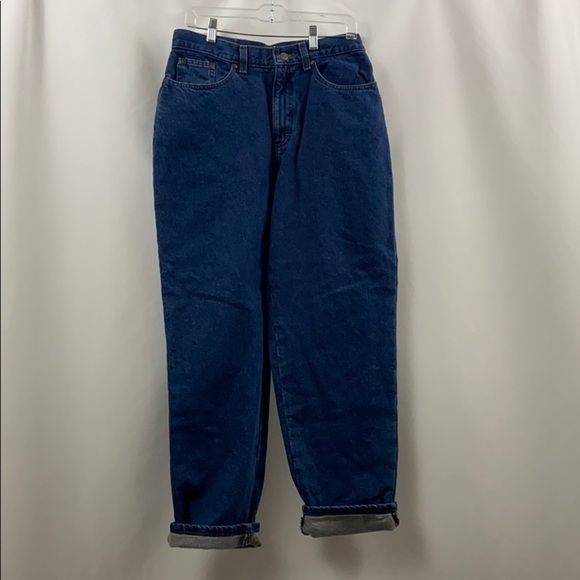 Vtg NWT LL Bean Women 12 R  Gray Fleece Blue Jeans - Picture 12 of 12